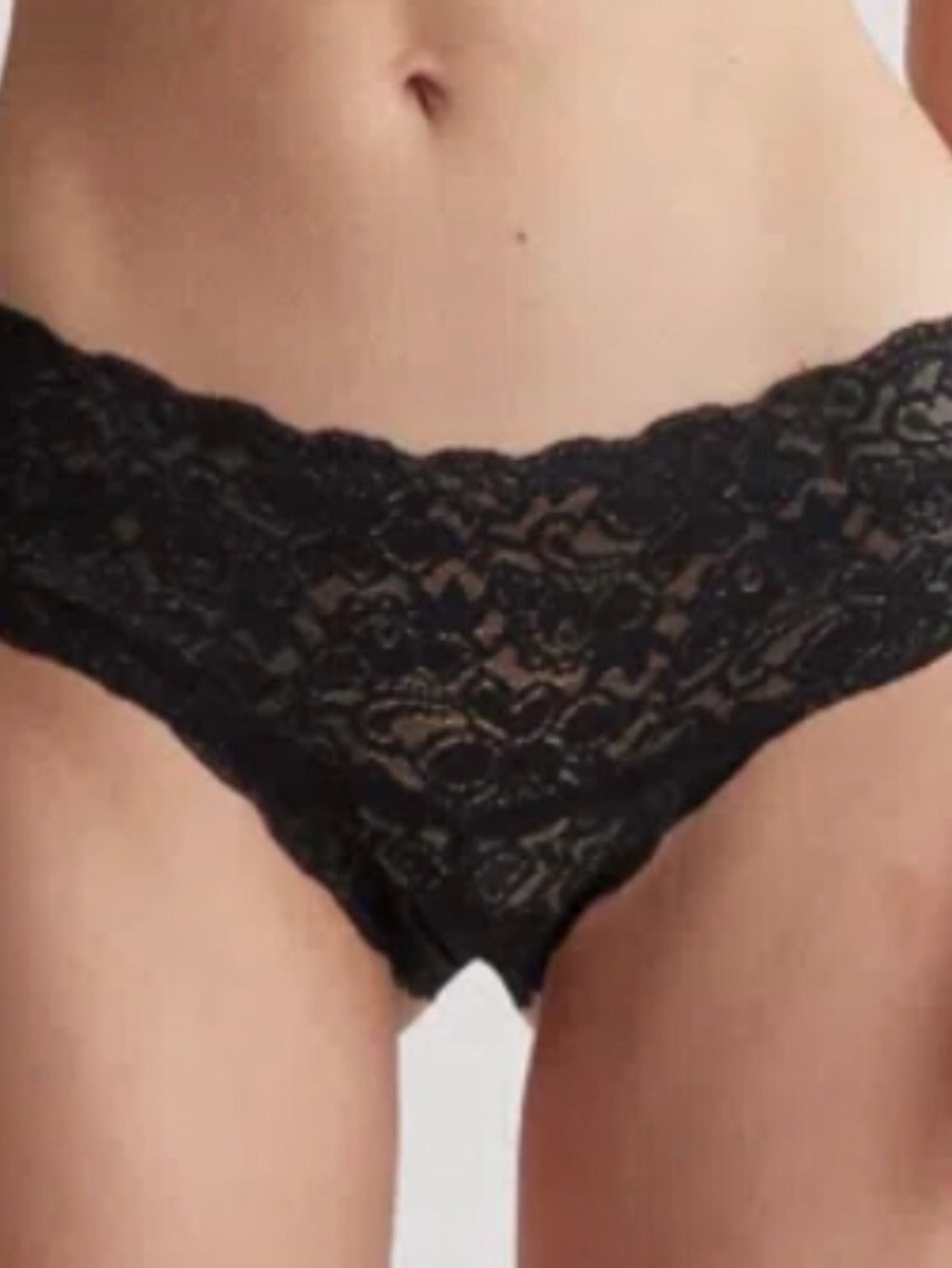 Quince Stretch Lace Cheeky brief - 6 pack - size Large black and nude NWOT
